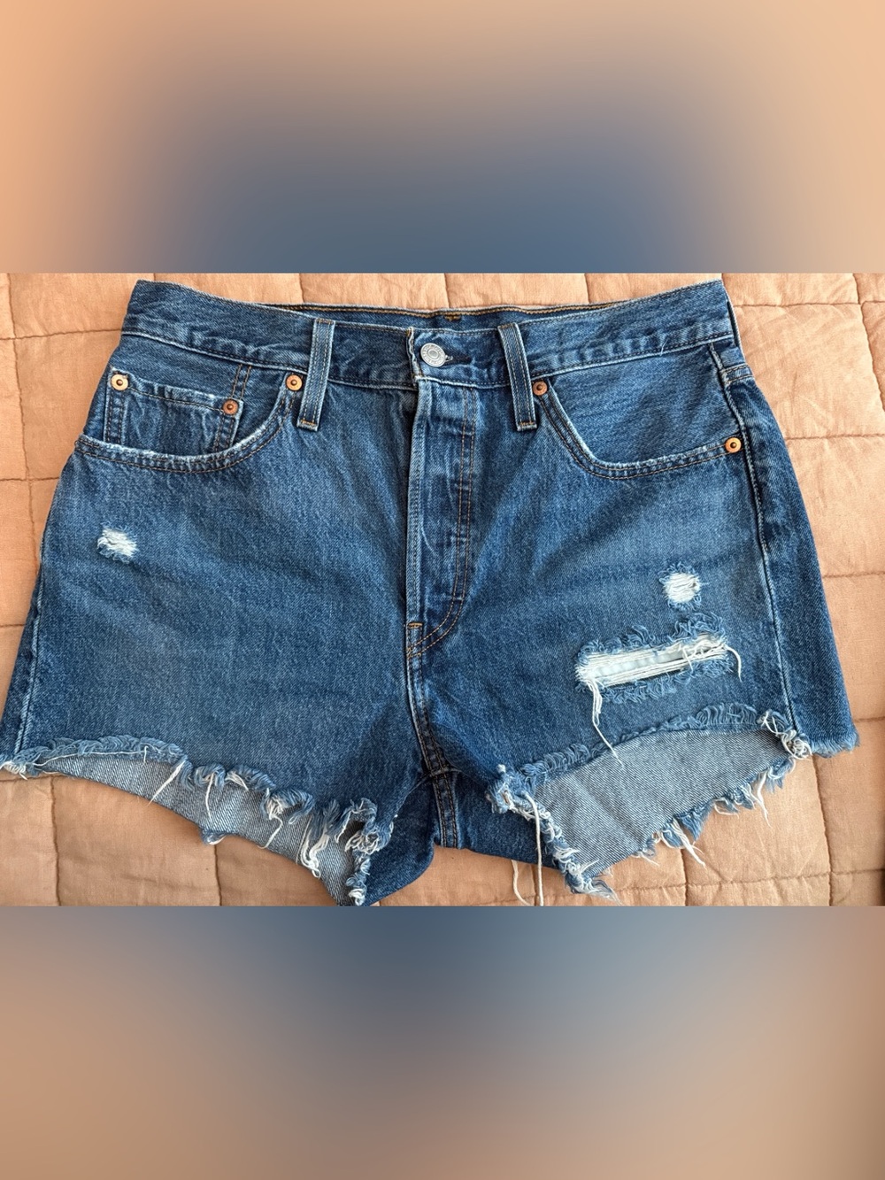 Levi’s 501 Denim Distressed Women’s Blue Shorts